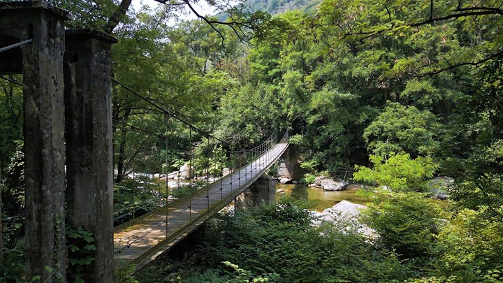 Il ponte passerella sul Chiusella